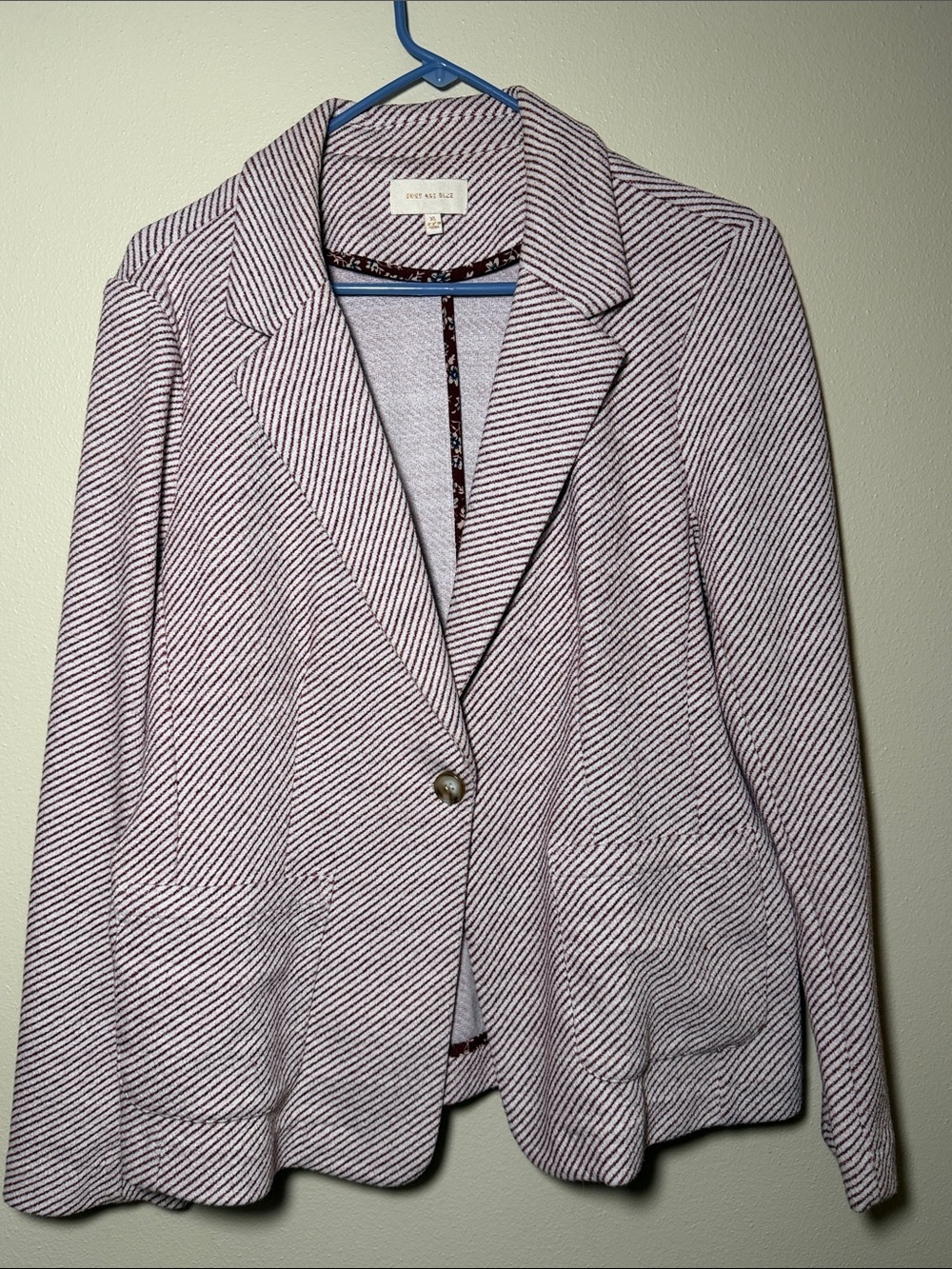 Skies Are Blue White and Black Striped Blazer